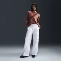 Nike Sportswear женская Loose Long-Sleeve футболка цвет коричневый