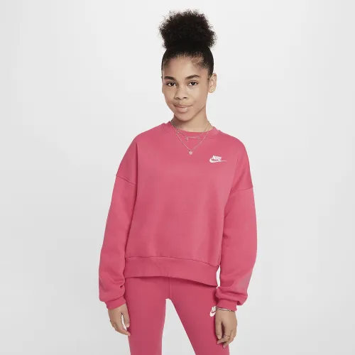 Nike Sportswear Club Fleece Girls' Boxy Crew-Neck світшот Pink