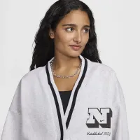 Nike Sportswear Phoenix Fleece женская Over-оверсайз Cardigan цвет коричневый