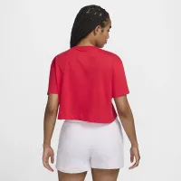 Nike Sportswear Essential жіноча Cropped Logo футболка колір червоний