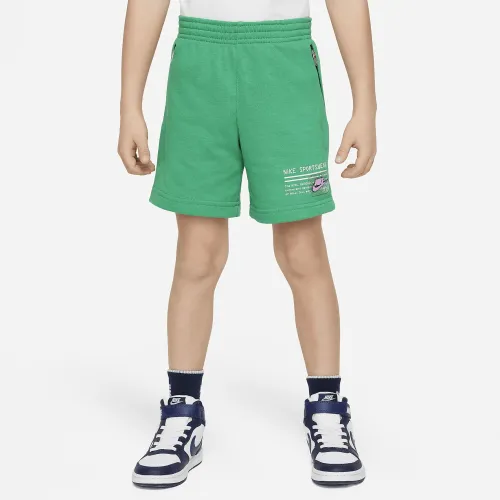 Nike Sportswear Paint Your Future Little дитячі French Terry шорти колір зелений