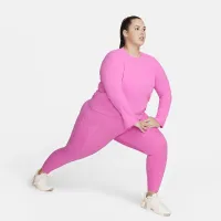 Nike One Fitted жіноча Dri-FIT Long-Sleeve Top (великі розміри) колір червоний