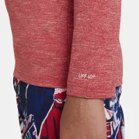 Nike Heather Big детские (для мальчиков) Long-Sleeve Hydroguard Swim Shirt цвет красный