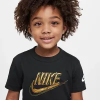 Nike Toddler Metallic Futura футболка колір чорний