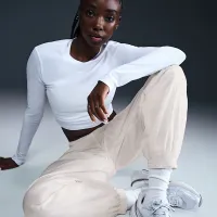 Nike Sportswear Essential жіноча Mid-Rise оверсайз Woven Joggers колір білий