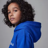Nike Jordan Little дитячі Baseline Pullover Толстовка з капюшоном блакитний