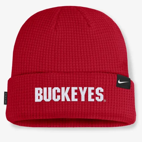 Ohio State Buckeyes Sideline Terra мужские Nike College Cuffed Beanie цвет красный