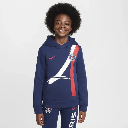 Paris Saint-Germain Club Big дитячі (для хлопчиків) Nike Soccer Pullover Толстовка з капюшоном блакитний