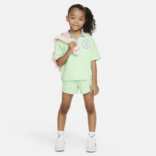 Nike Prep in Your Step Little дитячі шорти комплект колір зелений