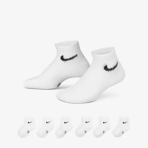 Nike Dri-FIT Performance Basics Little дитячі Ankle шкарпетки (6 пар) колір білий
