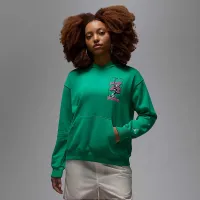 Nike Jordan Brooklyn Fleece жіноча Pullover Толстовка з капюшоном колір зелений