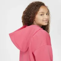 Nike Sportswear Club Fleece Big детские оверсайз Full-Zip Толстовка с капюшоном Pink