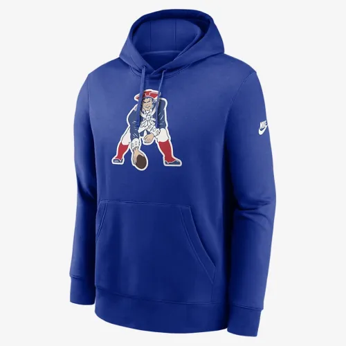 New England Patriots Rewind Club Logo Men’s Nike NFL Pullover Толстовка з капюшоном блакитний
