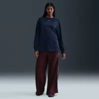 Nike Sportswear Essential женская оверсайз Long-Sleeve футболка синий