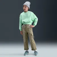 Nike Sportswear Club Fleece Girls' Boxy Crew-Neck свитшот цвет зеленый