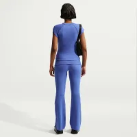 Nike Sportswear Chill Knit женская Mid-Rise Tight Ribbed Pants синий