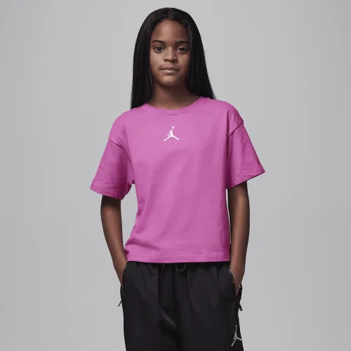 Nike Jordan Essentials Big детские футболка Pink