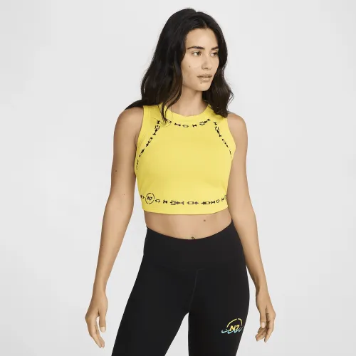 Nike Essential N7 женская Cropped Ribbed Tank Yellow