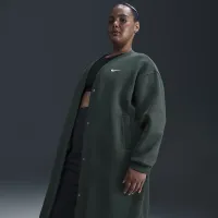 Nike Sportswear Phoenix Fleece женская оверсайз Long Cardigan (большие размеры) цвет зеленый