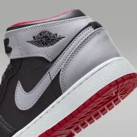 Nike Air Jordan 1 Mid Big детские Кроссовки цвет черный