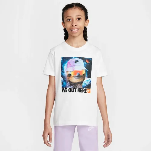 Nike Sportswear Big дитячі футболка колір білий