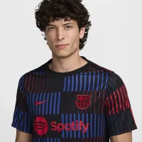 FC Barcelona Academy Pro Away мужские Nike Dri-FIT Soccer Pre-Match Short-Sleeve Top цвет черный