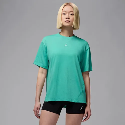 Nike Jordan Sport женская Diamond Short-Sleeve Top цвет зеленый