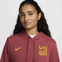 Liverpool FC Club Fleece женская Nike Soccer Pullover Толстовка с капюшоном цвет красный