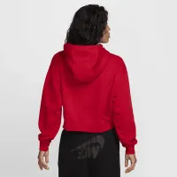 Nike Sportswear Club Fleece женская оверсайз Crop Graphic Толстовка с капюшоном цвет красный