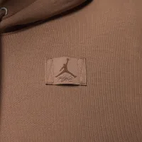 Nike Jordan Flight Fleece женская Satin-Lined Pullover Толстовка с капюшоном цвет коричневый