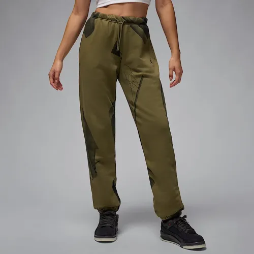 Nike Jordan Brooklyn Fleece женская Printed Pants цвет зеленый