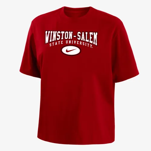 Winston-Salem женская Nike College Boxy футболка цвет красный