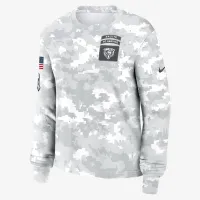 Chicago Bears Salute to Service Edge Lockup женская Nike Dri-FIT NFL Long-Sleeve футболка цвет белый