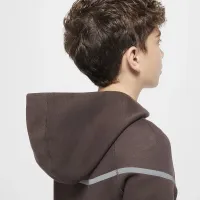 Nike Sportswear Tech Fleece Big детские (для мальчиков) Reflective Full-Zip Толстовка с капюшоном цвет коричневый