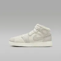 Nike Air Jordan 1 Mid SE Craft Big детские Кроссовки цвет коричневый