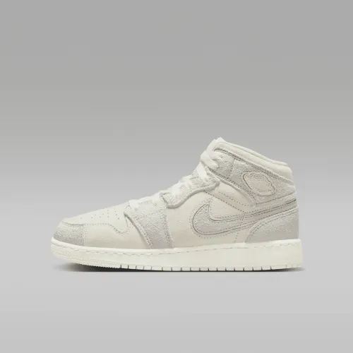Nike Air Jordan 1 Mid SE Craft Big детские Кроссовки цвет коричневый
