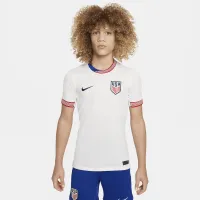 USMNT 2024 Stadium Home Big детские Nike Dri-FIT Soccer Replica Jersey цвет белый