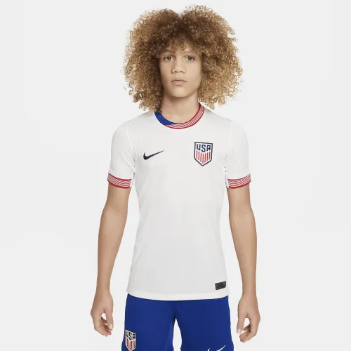 USMNT 2024 Stadium Home Big детские Nike Dri-FIT Soccer Replica Jersey цвет белый