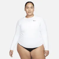 Nike Essential Dri-FIT жіноча Long-Sleeve Hydroguard Swim Top (великі розміри) колір білий