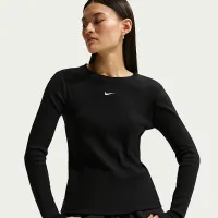 Nike Sportswear женская Tight Long-Sleeve Ribbed футболка цвет черный