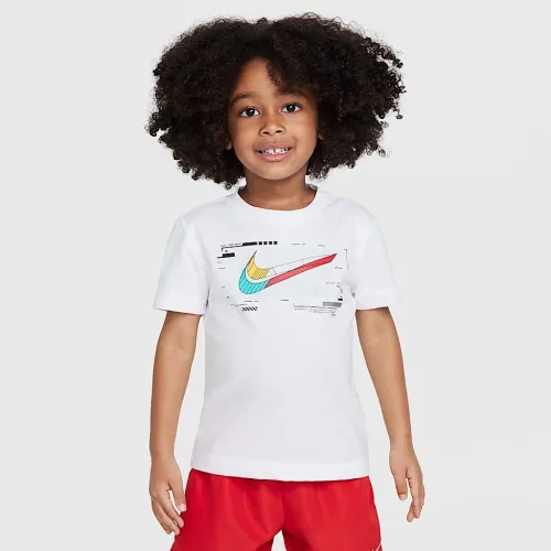 Nike Toddler синийprint футболка цвет белый