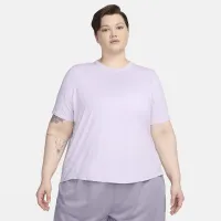 Nike One Classic жіноча Dri-FIT Short-Sleeve Top (великі розміри) колір фіолетовий