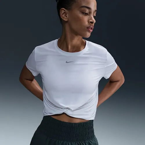 Nike One Classic Twist жіноча Dri-FIT Short-Sleeve Top колір білий