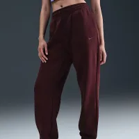 Nike Sportswear Phoenix Fleece женская С высокой Талией оверсайз Sweatpants цвет красный