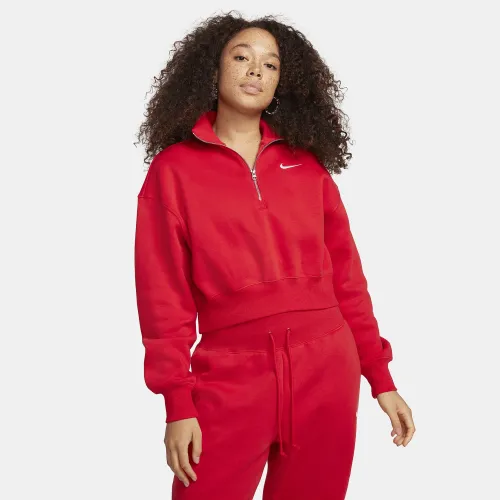 Nike Sportswear Phoenix Fleece жіноча 1/2-Zip Cropped Sweatshirt Red