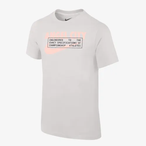 Angel City FC Big детские (для мальчиков) Nike Soccer футболка цвет белый