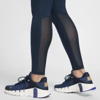 Nike Pro женская Mid-Rise Mesh-Paneled лосины синий