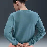 Nike Dri-FIT One женская Crew-Neck French Terry свитшот синий