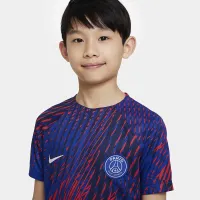 Paris Saint-Germain Big дитячі Nike Dri-FIT Pre-Match Soccer Top блакитний