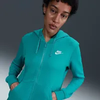 Nike Sportswear Club Fleece жіноча Full-Zip Толстовка з капюшоном колір зелений